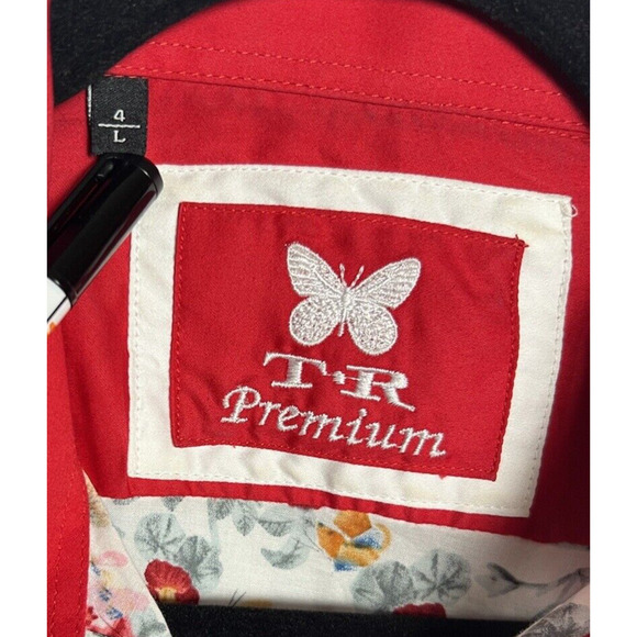 TR Premium Men’s Floral Button Up Dressy Casual Shirt Spring Summer Size L - Picture 5 of 7